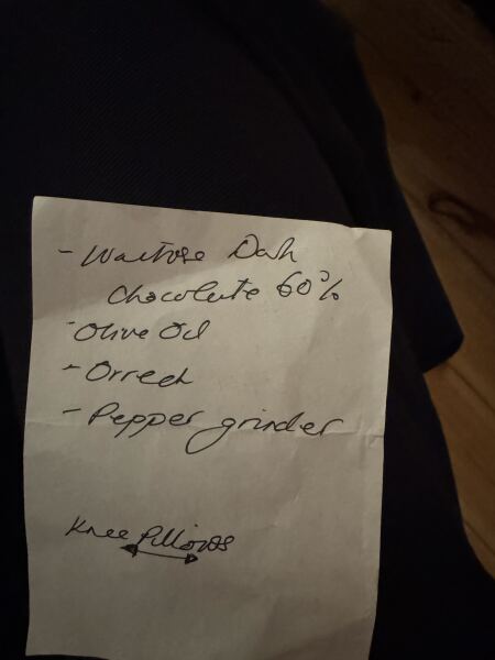 Shopping List found!