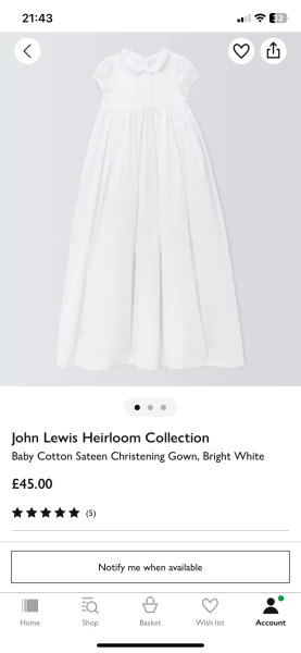 Am I being utterly mad to want my baby boy to wear a gown at his baptism?