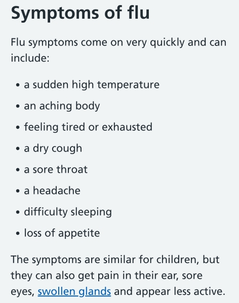 Feel rubbish after flu vaccine