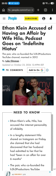 To think 'good for you' to Hila, wife of Ethan Klein for going public about his cheating?