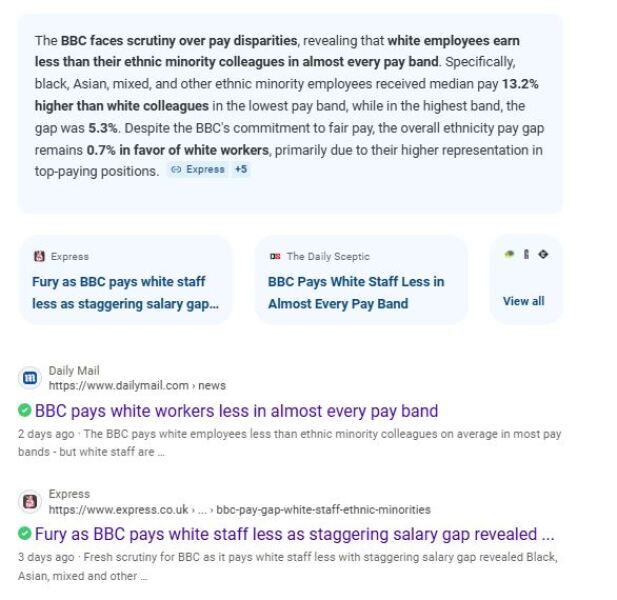 There's been outrage amongst many people claiming the BBC pay ethnic minorities more then white people
