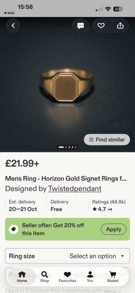 Signet ring ideas for 40th