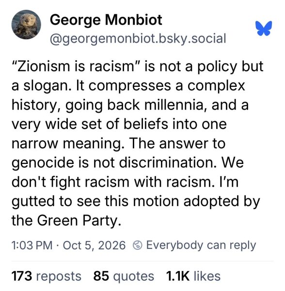 Sexism/Racism/other issues in the Green party England & Wales - Discussion Thread 4