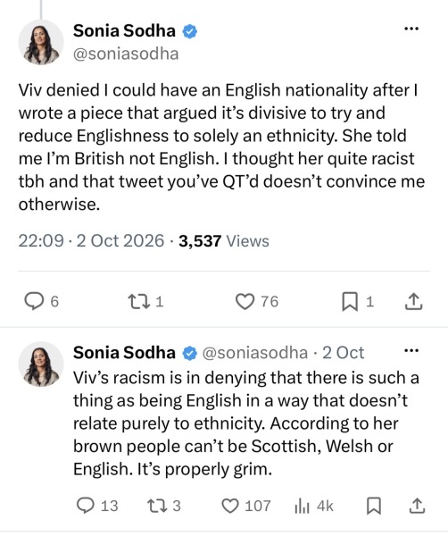 Anyone else seeing LWD Director Viv Pointon’s posts about Sonia Sodha?
