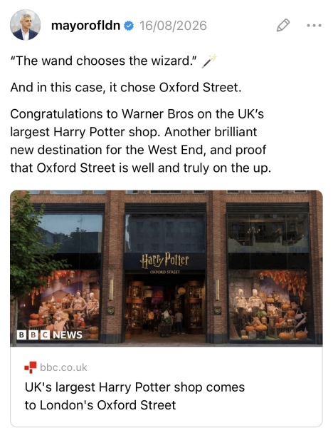 Petition urges LondonMayor to scrap Harry Potter Christmas lights over transphobia