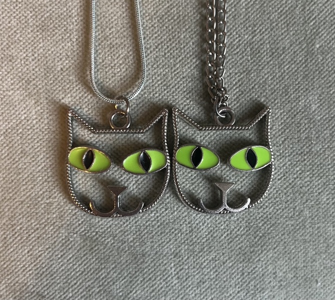 Can anyone identify my lost cat pendant necklace - gift from my child from a charity shop?