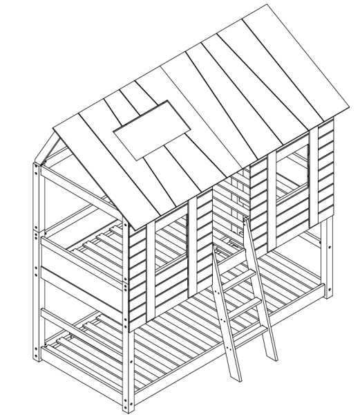Anyone know the actual frame width of the Noa and Nani treehouse bed?