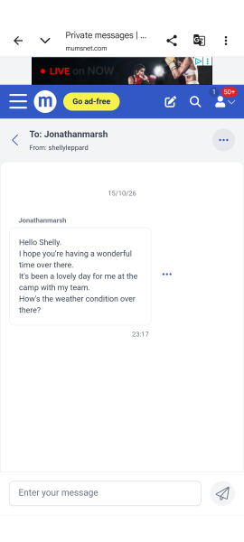 Admin strange private message