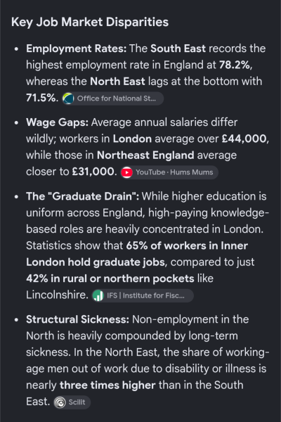 To question whether northerners are actually poorer than southerners ?