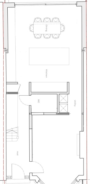 Reno advice: Would putting the kitchen in the middle room be a mistake?