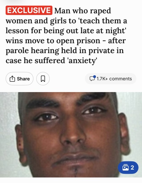 Parole board and a monstrous rapist