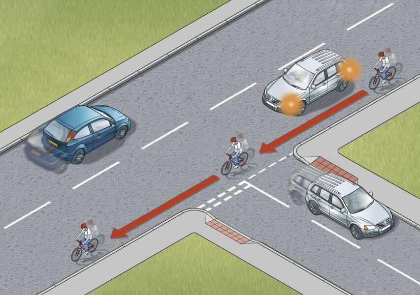 Was I on the wrong? (Knocking cyclist off bike)