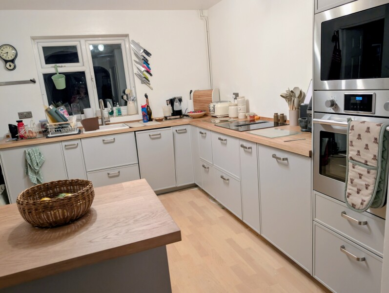 Kitchen flooring help! (pic included)