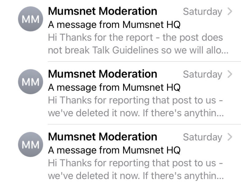 New report email replies