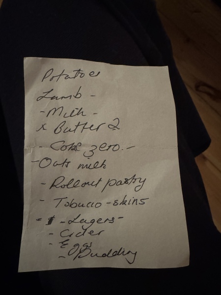 Shopping List found!