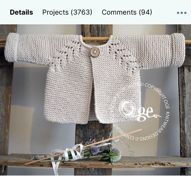 Recommend a baby cardigan/jacket (knitting)