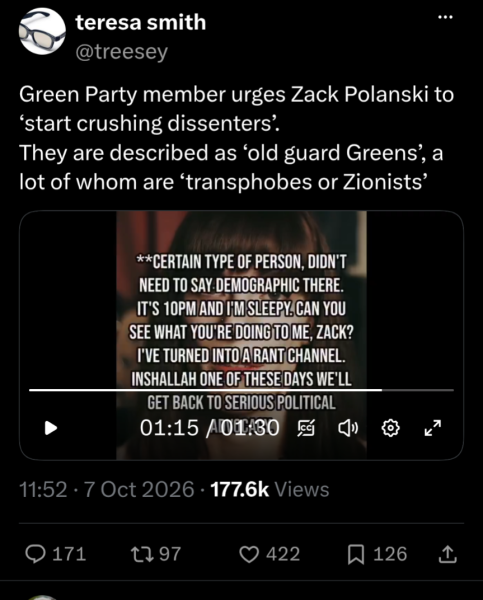 Sexism/Racism/other issues in the Green party England & Wales - Discussion Thread 4