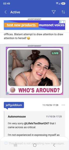 Inappropriate adverts