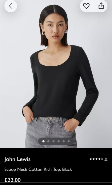 Where can I find good quality ribbed cotton V-neck tops for new meno body?