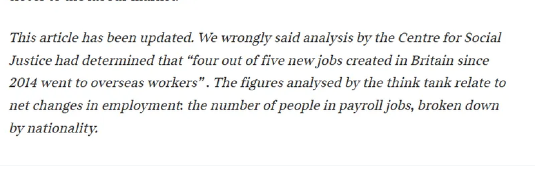 FOUR out of FIVE new jobs went to foreigners in the past decade, new report reveals