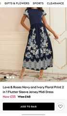 Looking for a navy midi wedding guest dress under £60