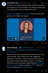 India Willoughby - recent escalations on social media