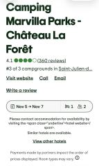 Vendee, Chateau La Foret Eurocamp