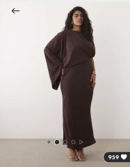 Please help me find a dark dress, for a size 20, apple shape