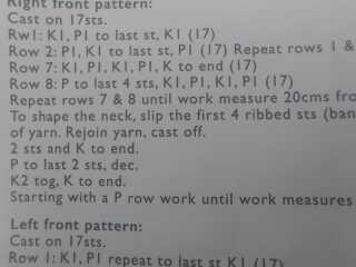 Urgent help needed on knitting pattern