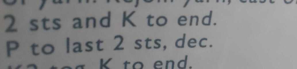 Urgent help needed on knitting pattern